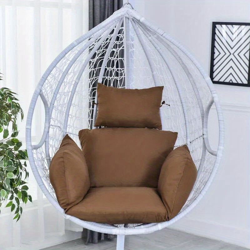 Hanging Egg Rattan Chair Outdoor Garden Patio Hammock Cushions (No Hammock)