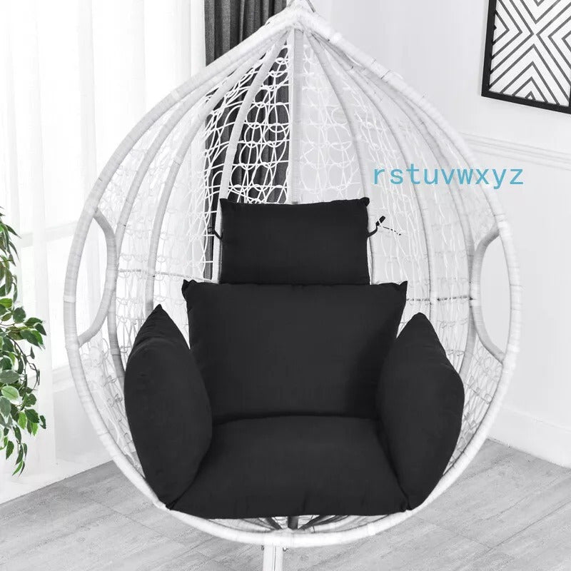 Hanging Egg Rattan Chair Outdoor Garden Patio Hammock Cushions (No Hammock)