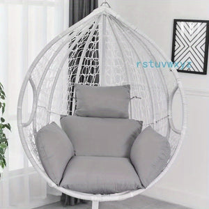 Hanging Egg Rattan Chair Outdoor Garden Patio Hammock Cushions (No Hammock)