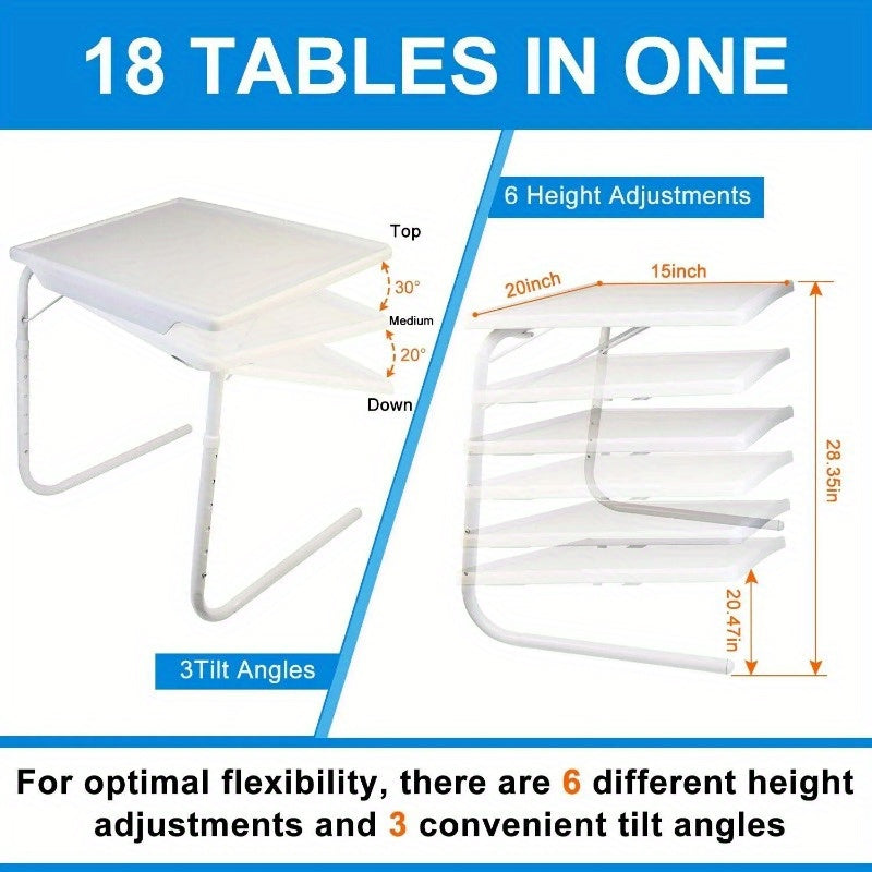 Folding Table Desk Portable Smart TV Tray Laptop PC Dinner Bed Sofa Mate Table