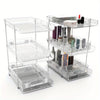 2 Packs 3 Tier Clear Bathroom Organizer with Drawers Dividers Pull-Out Pantry Organization Medicine Bins Slide-Out Storage Container