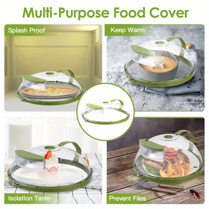 2Pcs Transparent Microwave Covers for Food Splatter Cover Lid Food Splatter Guard Protector