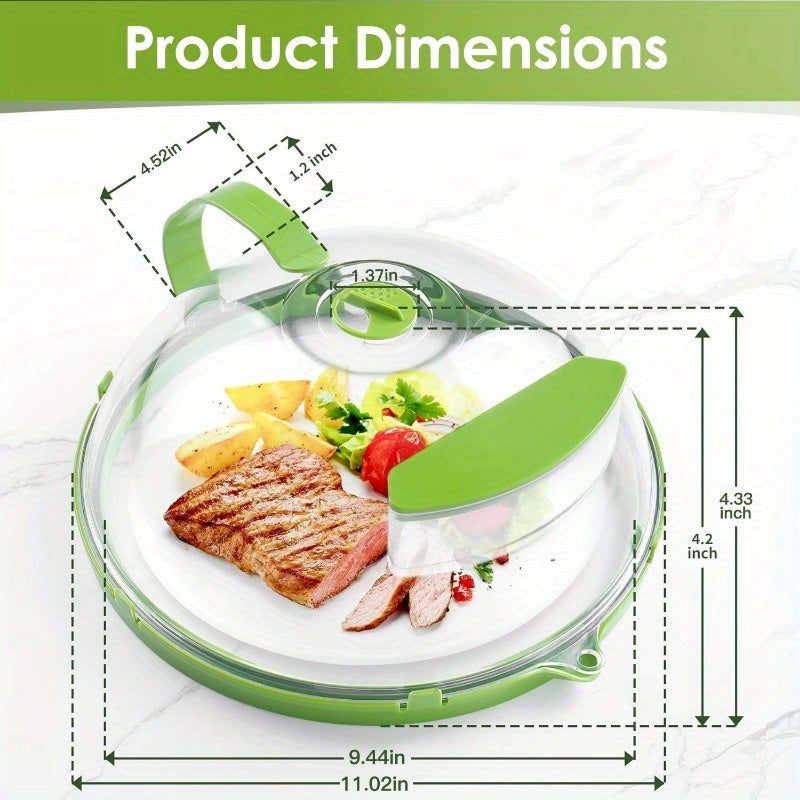 2Pcs Transparent Microwave Covers for Food Splatter Cover Lid Food Splatter Guard Protector