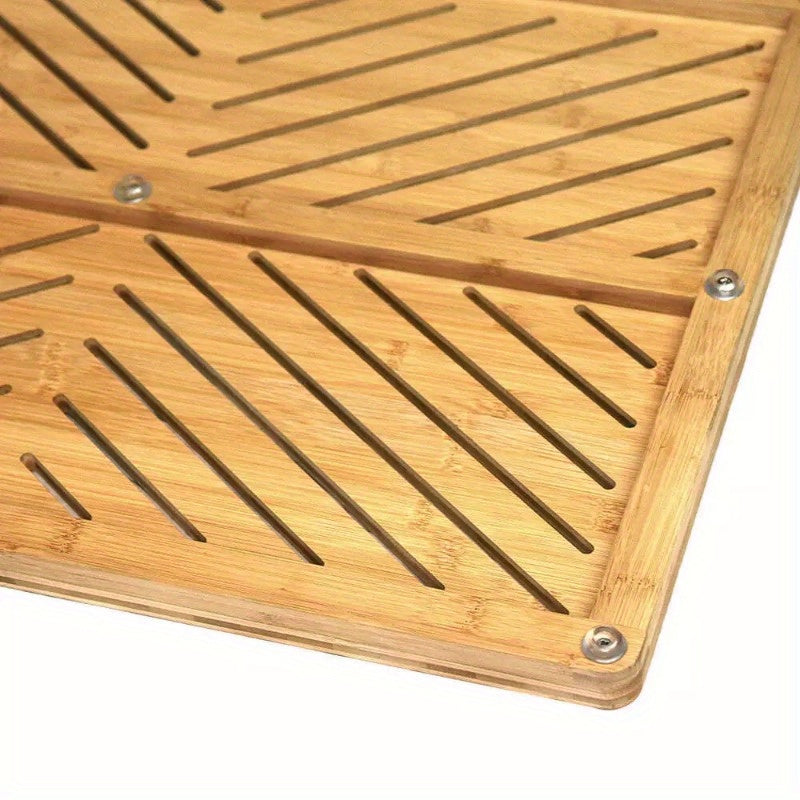 Bamboo Floor and Bath mat with Non-Slip Rubber Feet