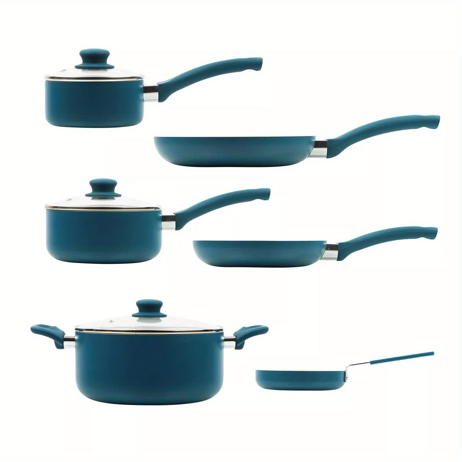 12-Piece Corsair Ceramic Aluminum Non-Stick Cookware Set - Durable, Scratch-Resistant, Easy-to-Clean, Heat-Evenly Cooking Solution for Home Chefs - Premium Quality, Long-Lasting Performance