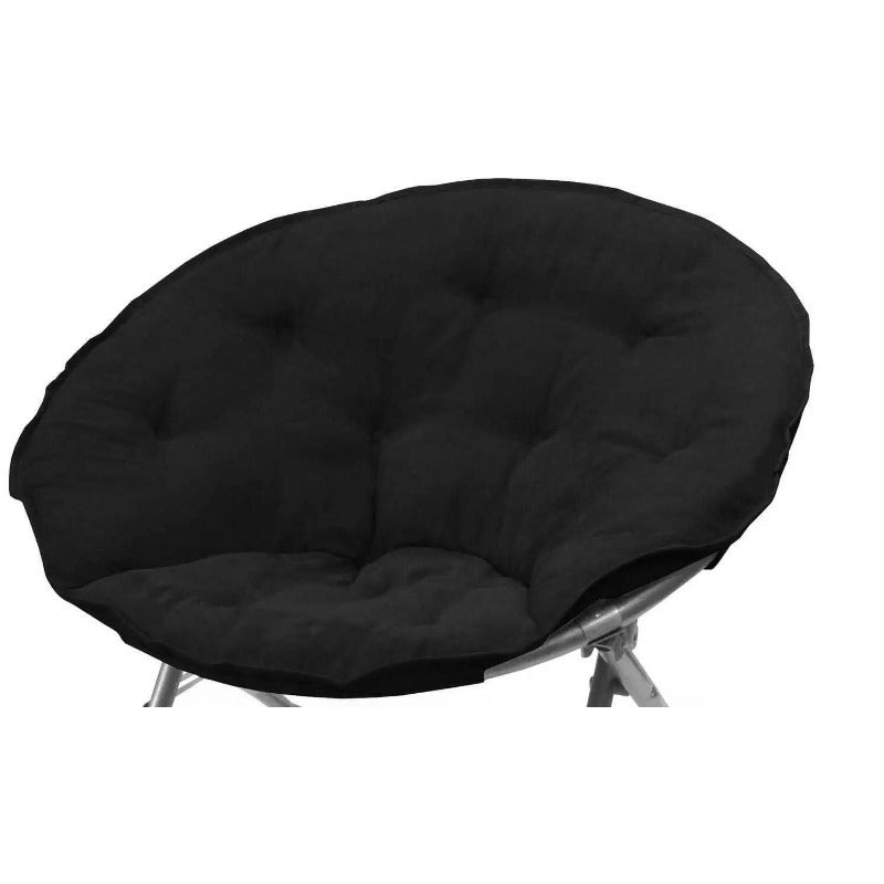 CozySoft Saucer Chair - Large, Foldable, Soft Faux Fur, Lazy Lounge Chair for Adults with Sturdy Metal Frame, Perfect for Relaxation and Leisure Time