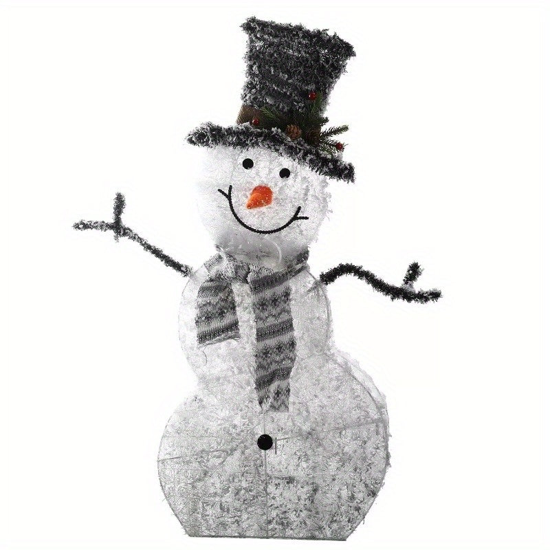 LED Christmas Snowman Decoration Light Collapsible Battery Operated