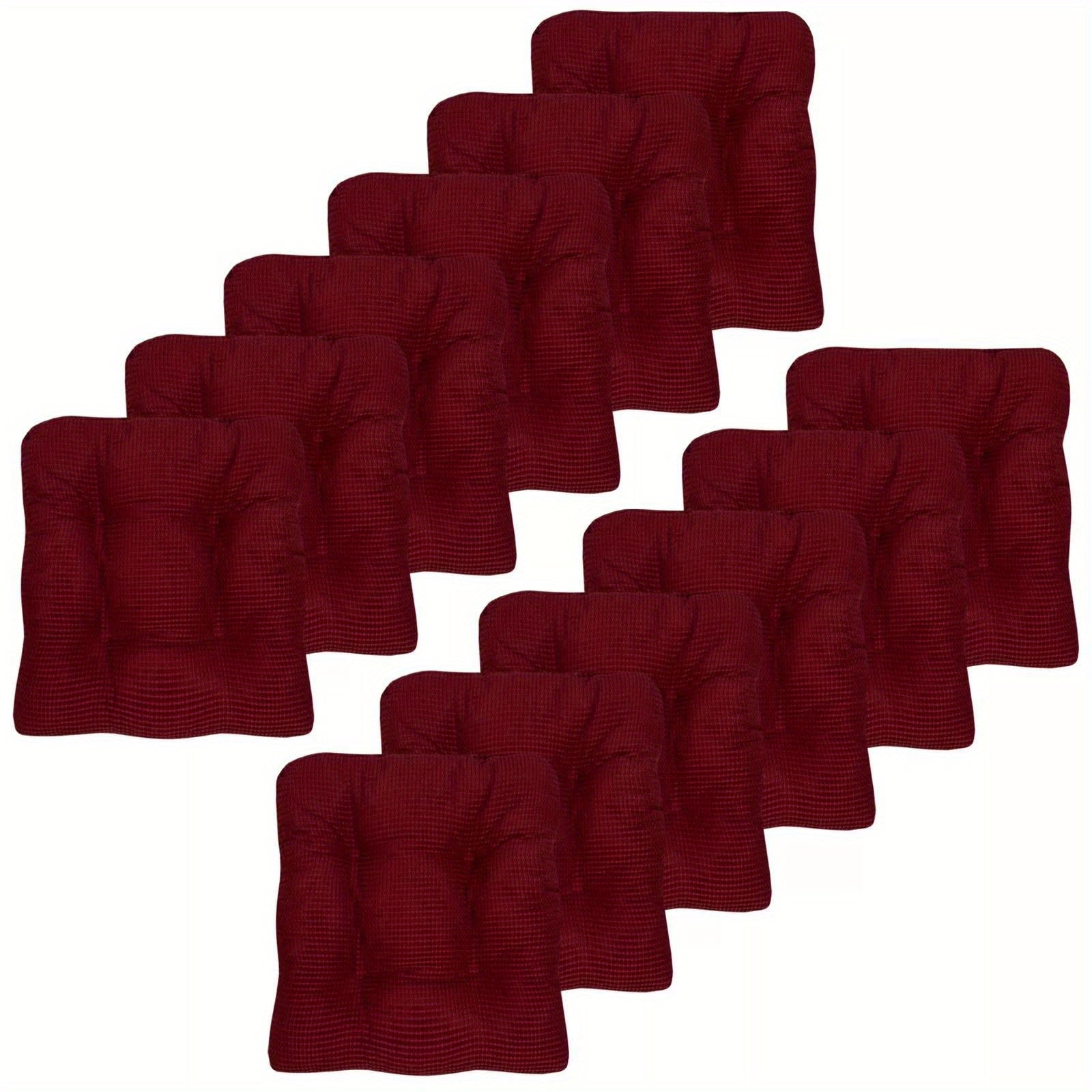 4 Pack Fluffy Memory Foam Non-Slip Chair Cushion Pads