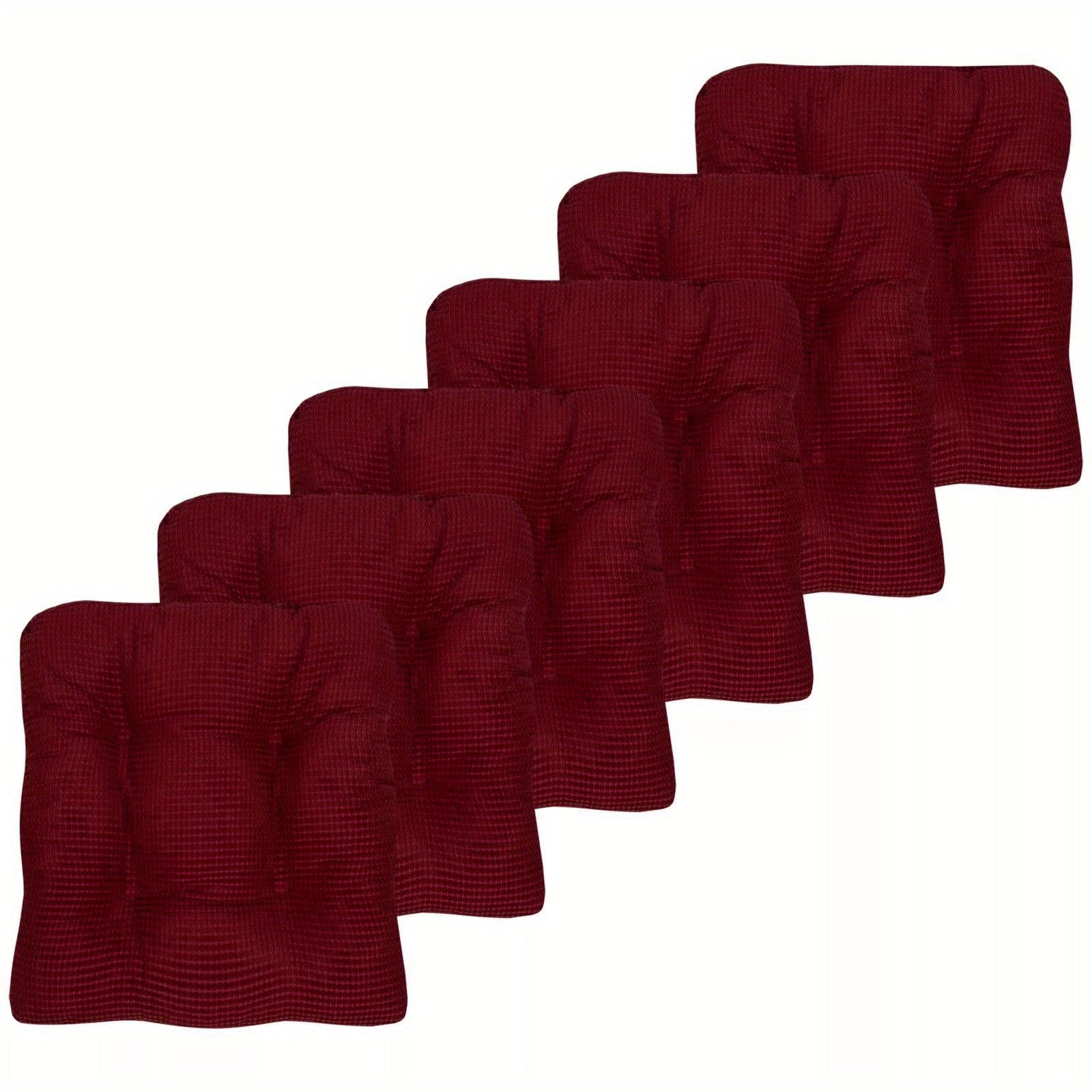 4 Pack Fluffy Memory Foam Non-Slip Chair Cushion Pads