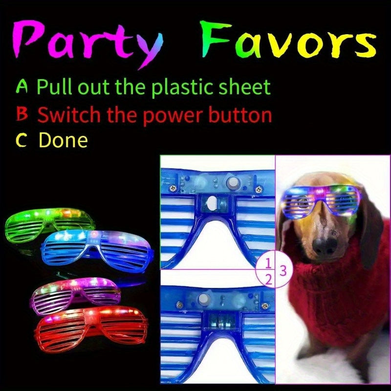 60 Pack LED Party Light Up Glasses, 5 Colors Light Up Glow Halloween Birthday