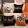 45X45cm Throw Pillow Cover Autumn Halloween Pumpkin Polka Dot Linen Pillow Cover