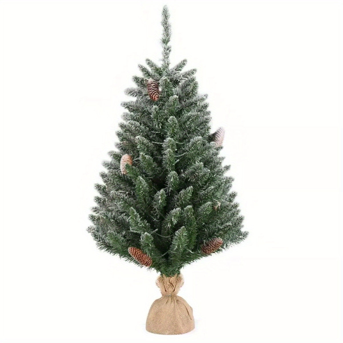 3 Feet Pre-Lit Artificial Christmas Tree with 100 LED Lights - Holiday Xmas Decor