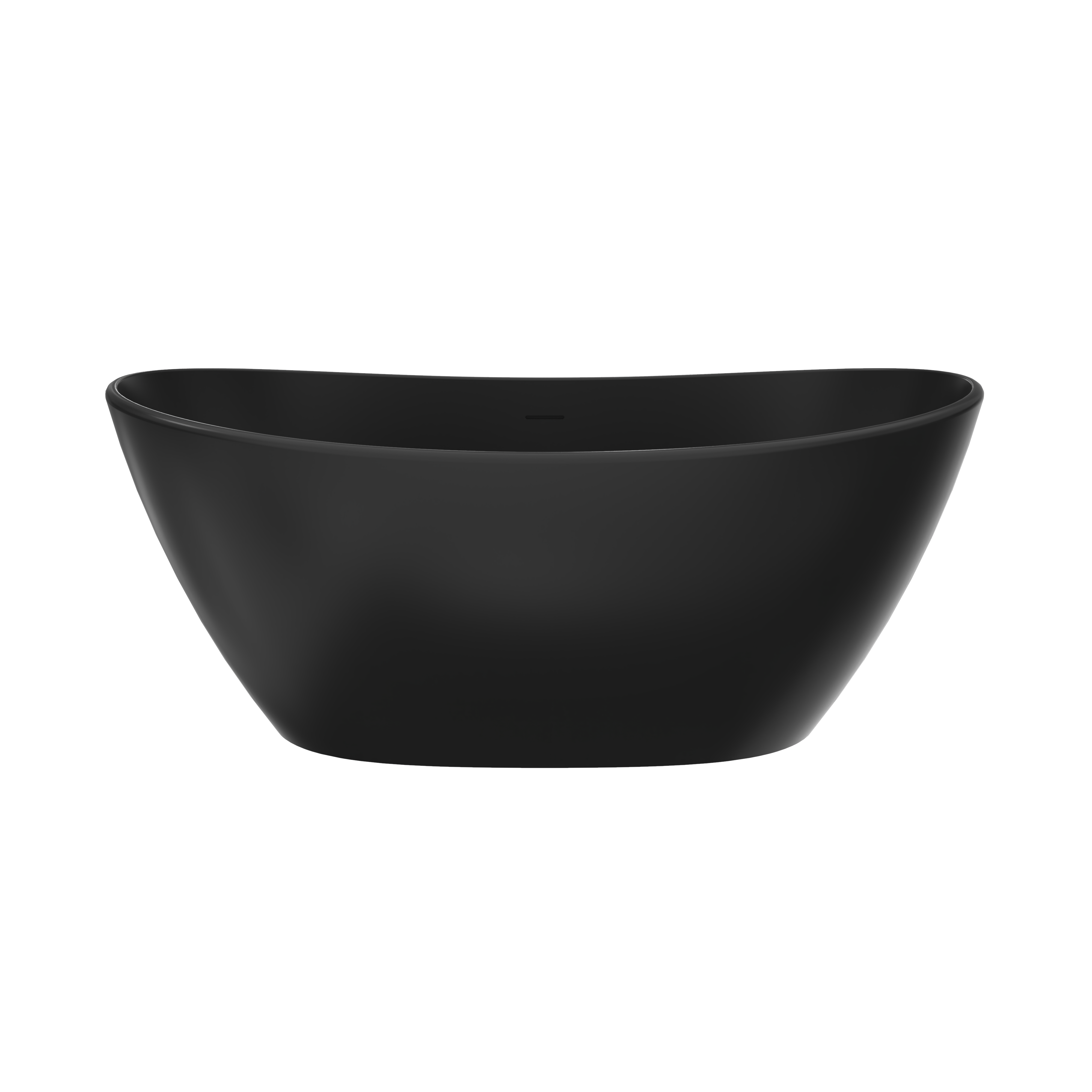 61 inch freestanding solid surface soaking bathtub, interior basin detail