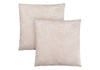 Pillows, Set Of 2, 18 X 18 Square, Insert Included, Decorative Throw, Accent, Sofa, Couch, Bedroom, Beige Hypoallergenic Polyester, Modern