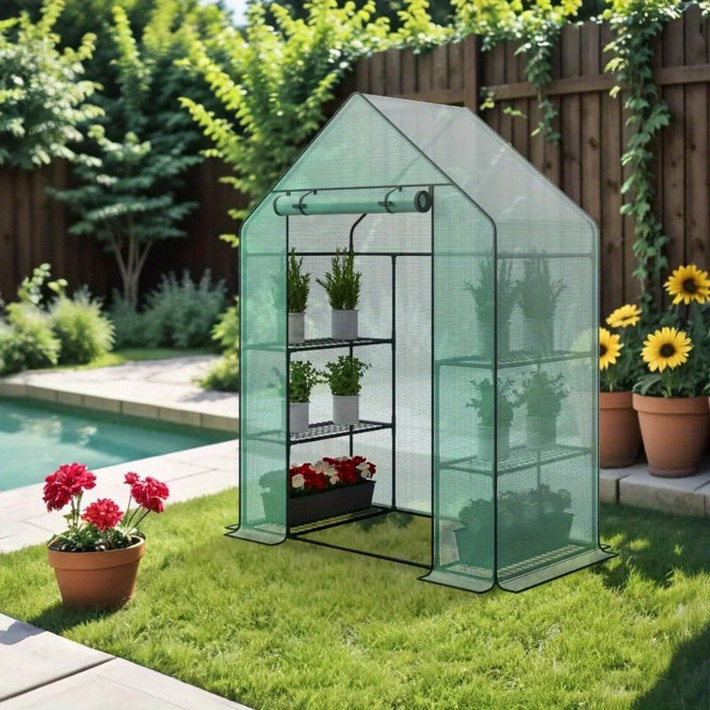 6 Shelves 3 Tiers Greenhouse Portable Mini Walk In Outdoor MINI Planter House