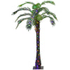 Outsunny 5' Artificial Lighted Palm Tree with 3 Coconuts, 200 LED Light, Color Changing Light Up Tropical Palm Tree with Remote for Indoor, Outdoor, Pool, Party Décor