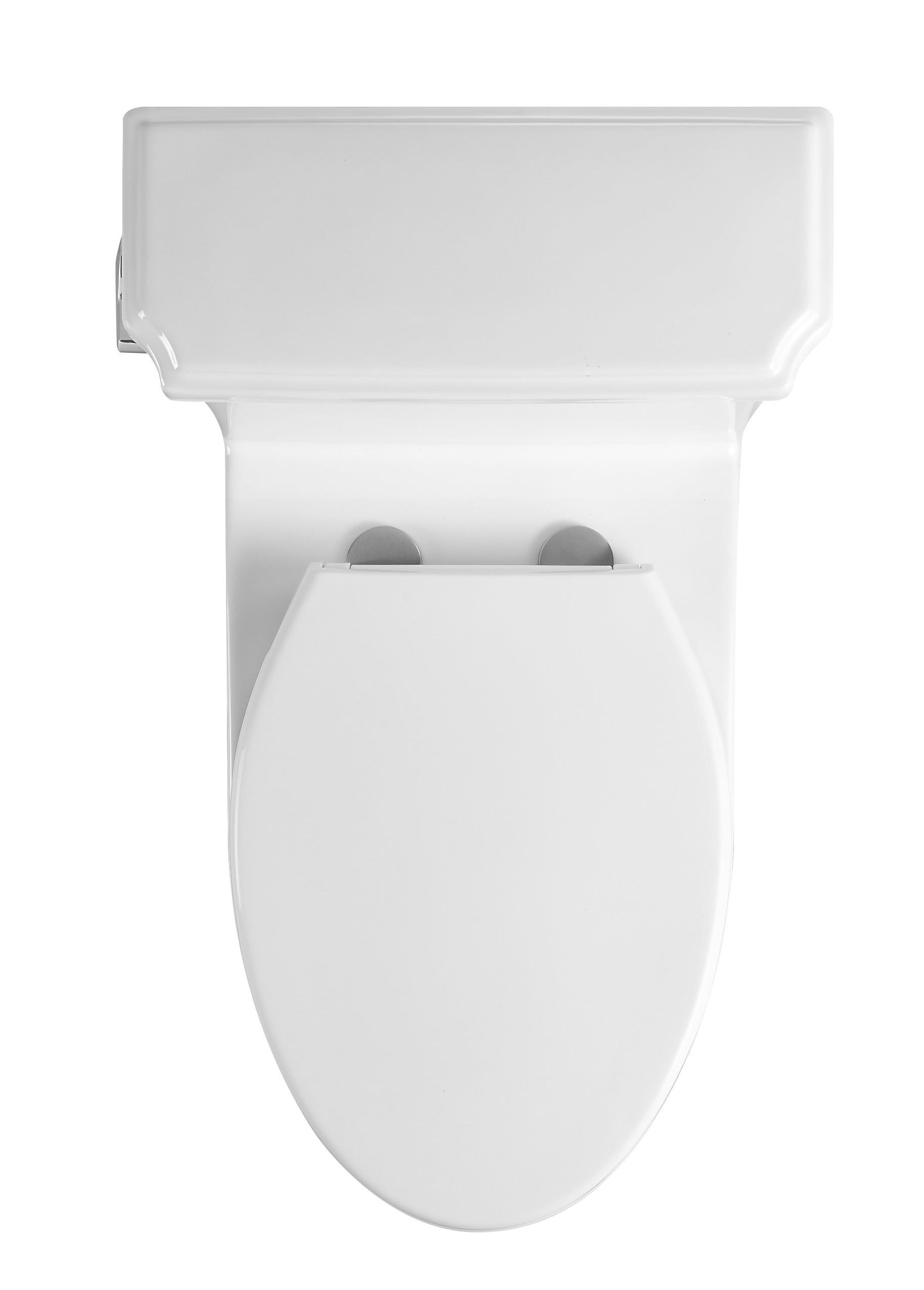 12 in. Rough In 1-Piece 1.28 GPF Single Flush Elongated Chair Toilet in Glossy White with Soft Close Seat