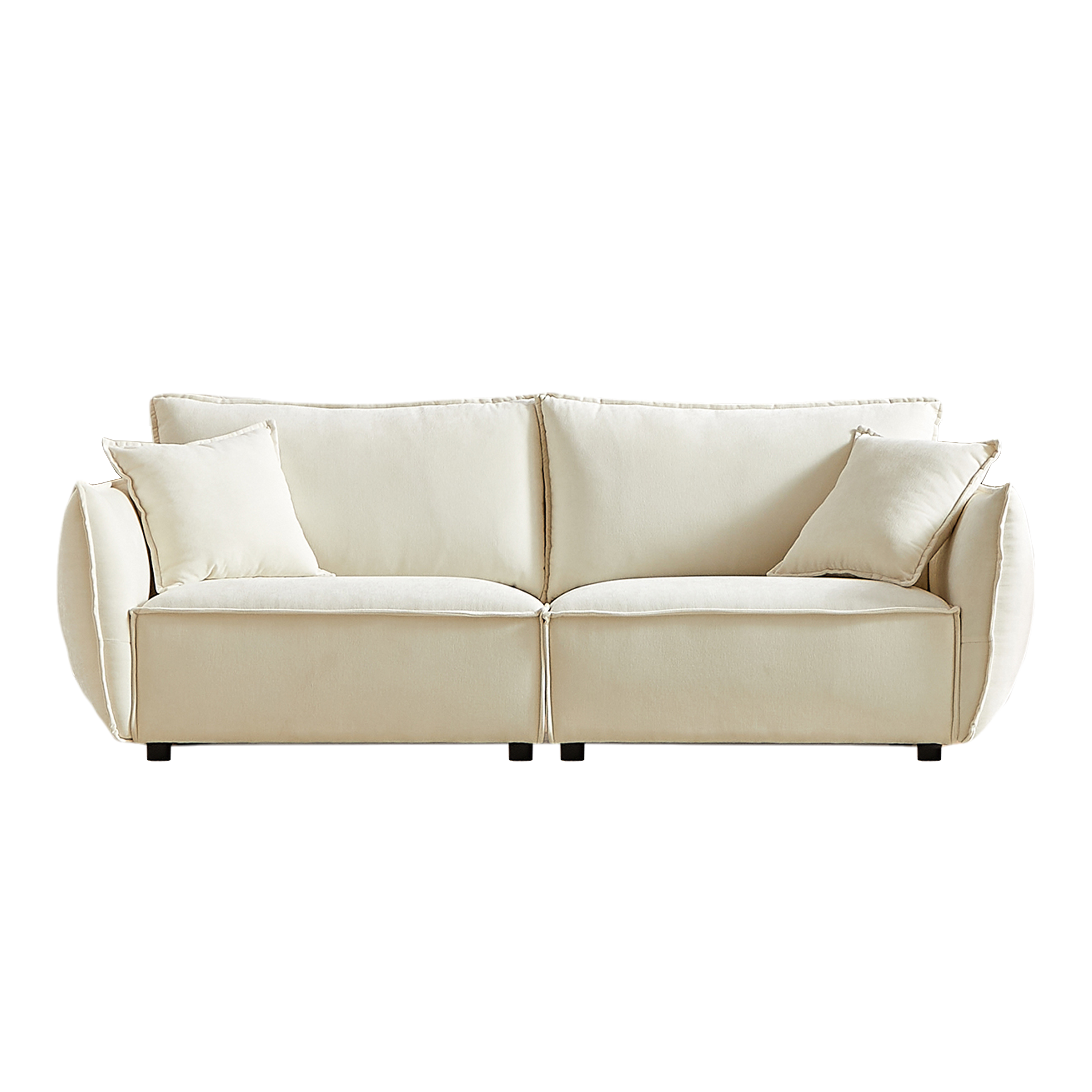 MH88" Modern Living Room Sectional, Wide Living Room Sectional, Stylish chenille Triple Sectional with Extra 2 Pillows, Thickly Padded Seat and Back and Armrests for Apartment, Living Room