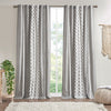 Cotton Printed Curtain Panel with Chenille Stripe and Lining(Only 1 Pc Panel)