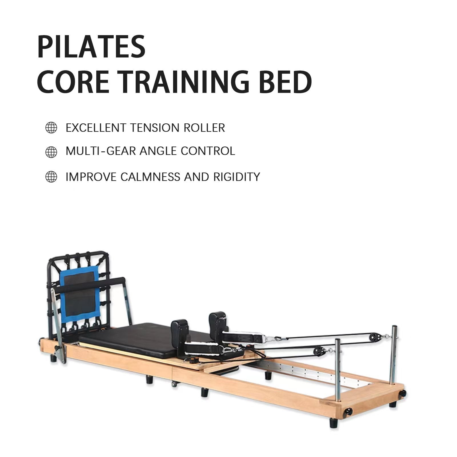 Pilates Bed Beech Wood Pilates Equipment Pilates Home and Studio Reformer