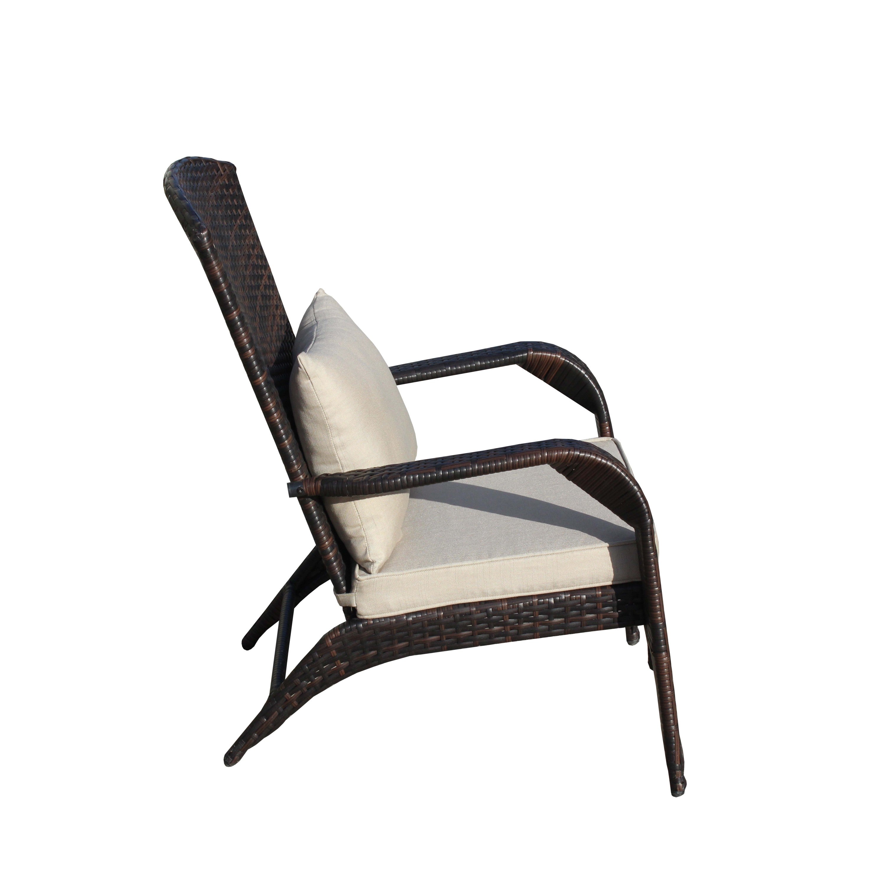 Patio Chair with Cushions(Beige Cushion)