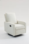 Short plush manual button armchair sofa in soft plush upholstery, front view