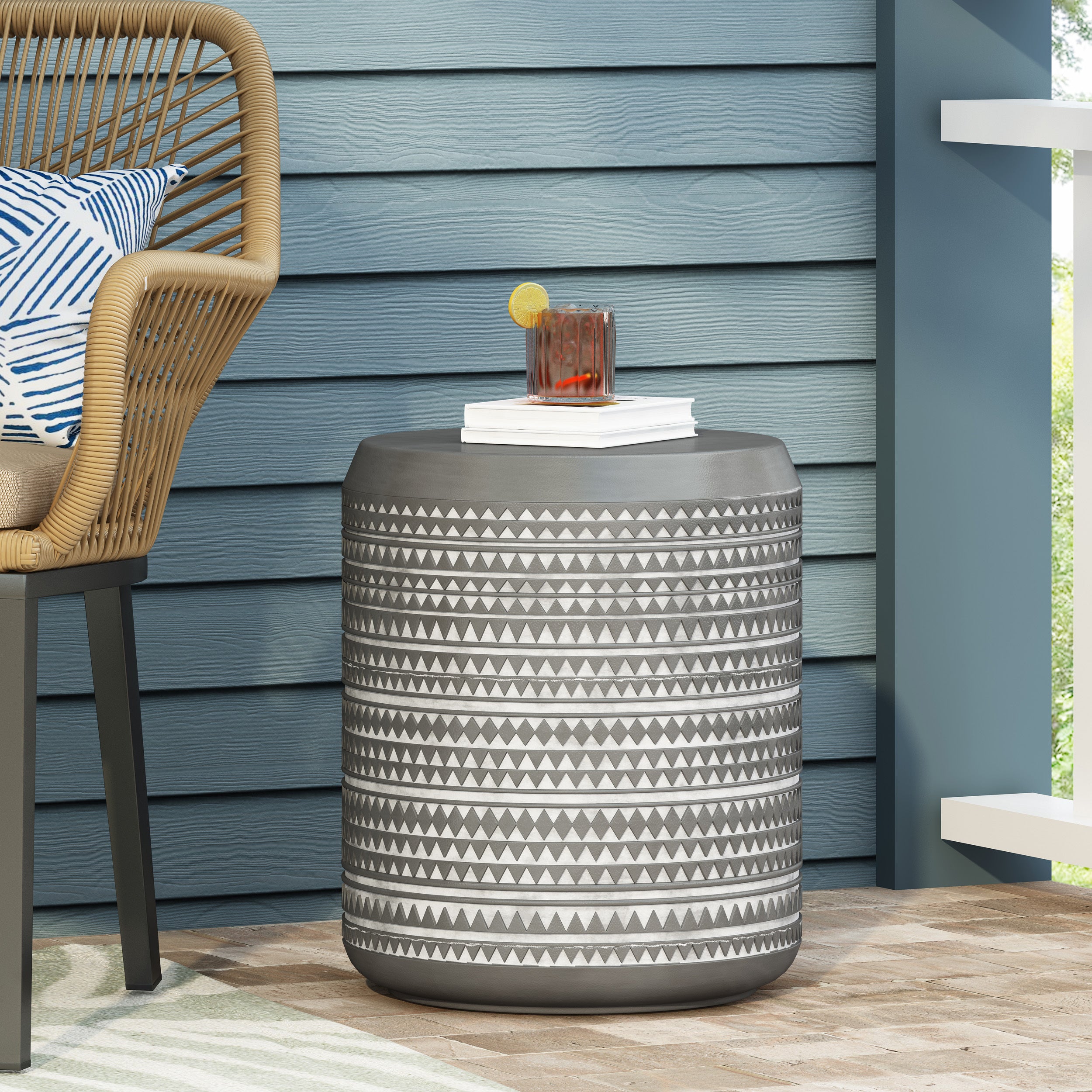 Outdoor LightWeight Concrete Side Table