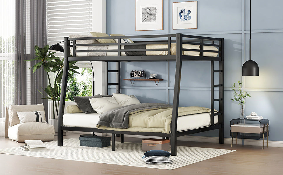 Metal Full XL over Queen Bunk Bed for Teens and Adults,Space-Saving/Noise Reduced/No Box Spring Needed, Old SKU W1307S00020