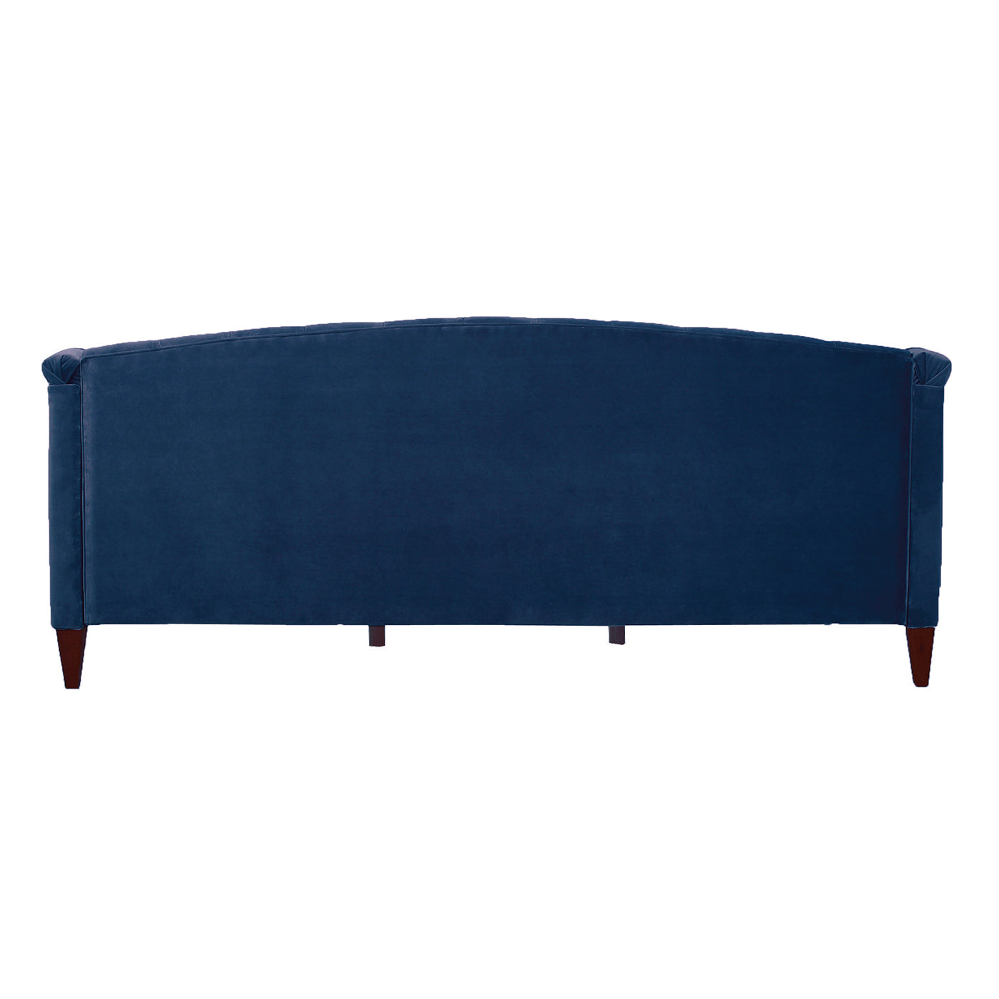 Lucy Upholstered Button Tufted Sofa Bed, Navy Blue Velvet