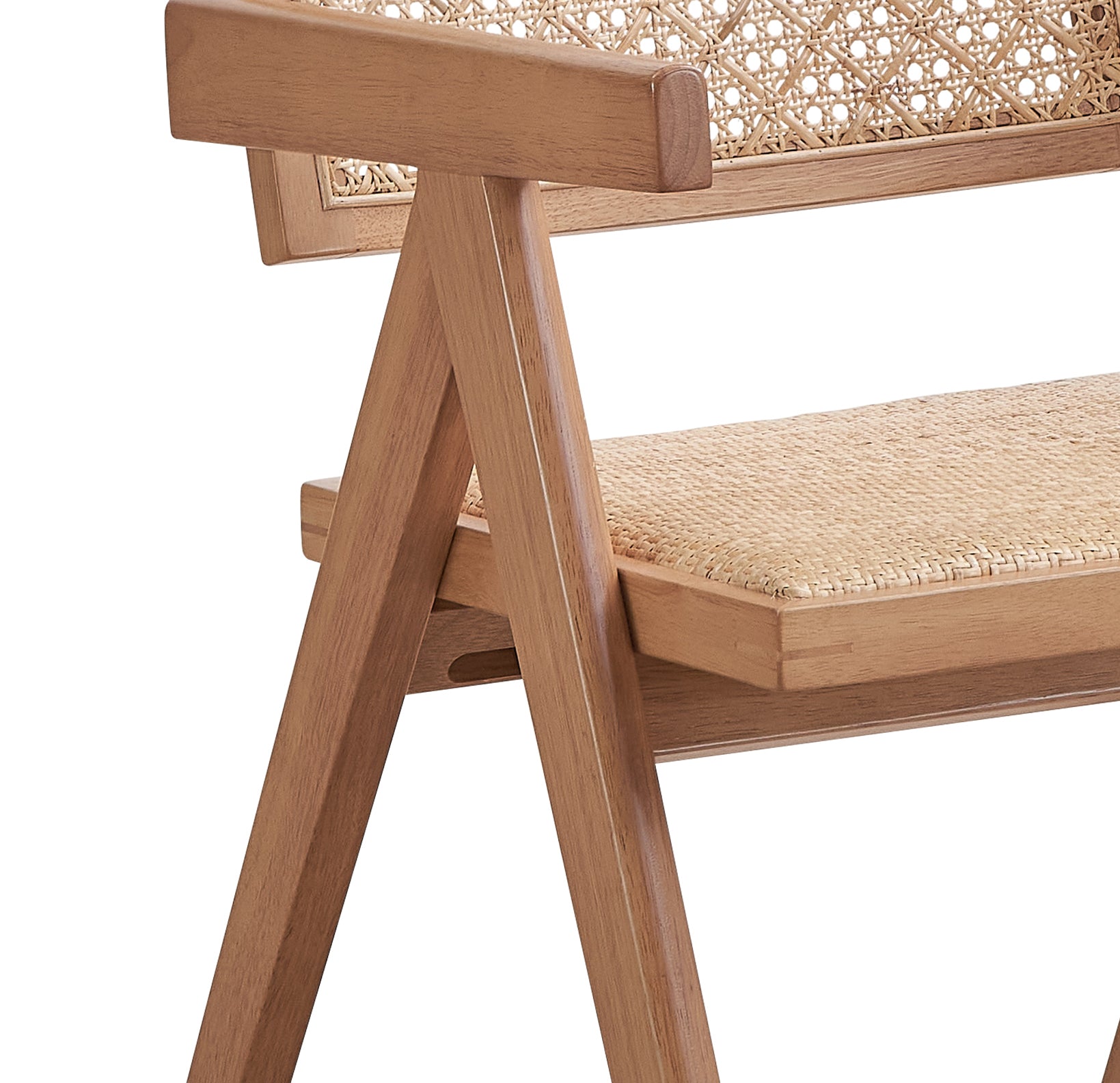 Velentina Rattan & Natural Finish Arm Chair (Set of 2)