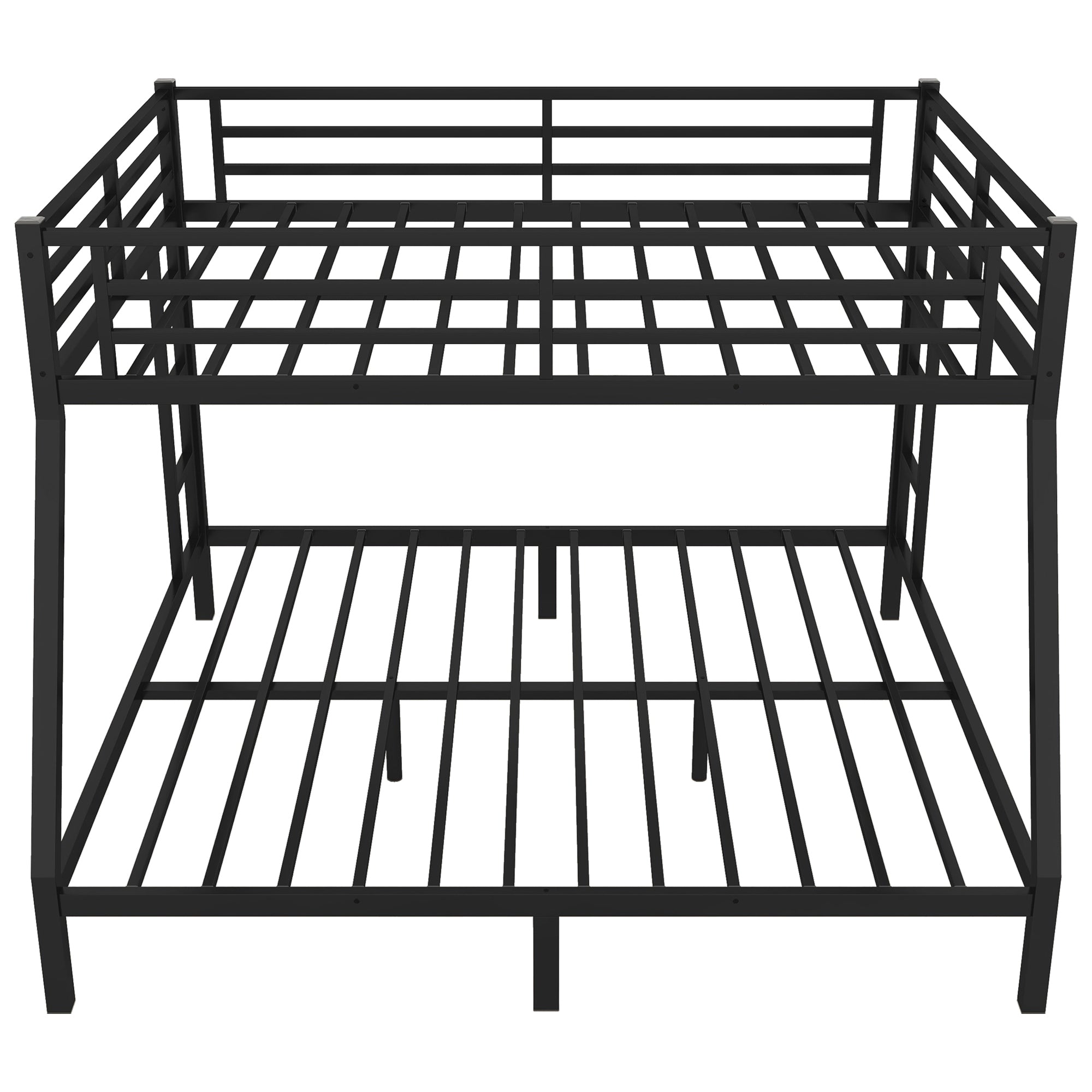 Metal Queen over King Bunk Bed for Teens and Adults,Space-Saving/Noise Reduced/No Box Spring Needed, Black