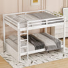 White queen over queen wood bunk bed