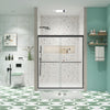 56-60"W x 70"H Bypass shower door, sliding door, with 1/4" tempered glass and Matted black finish