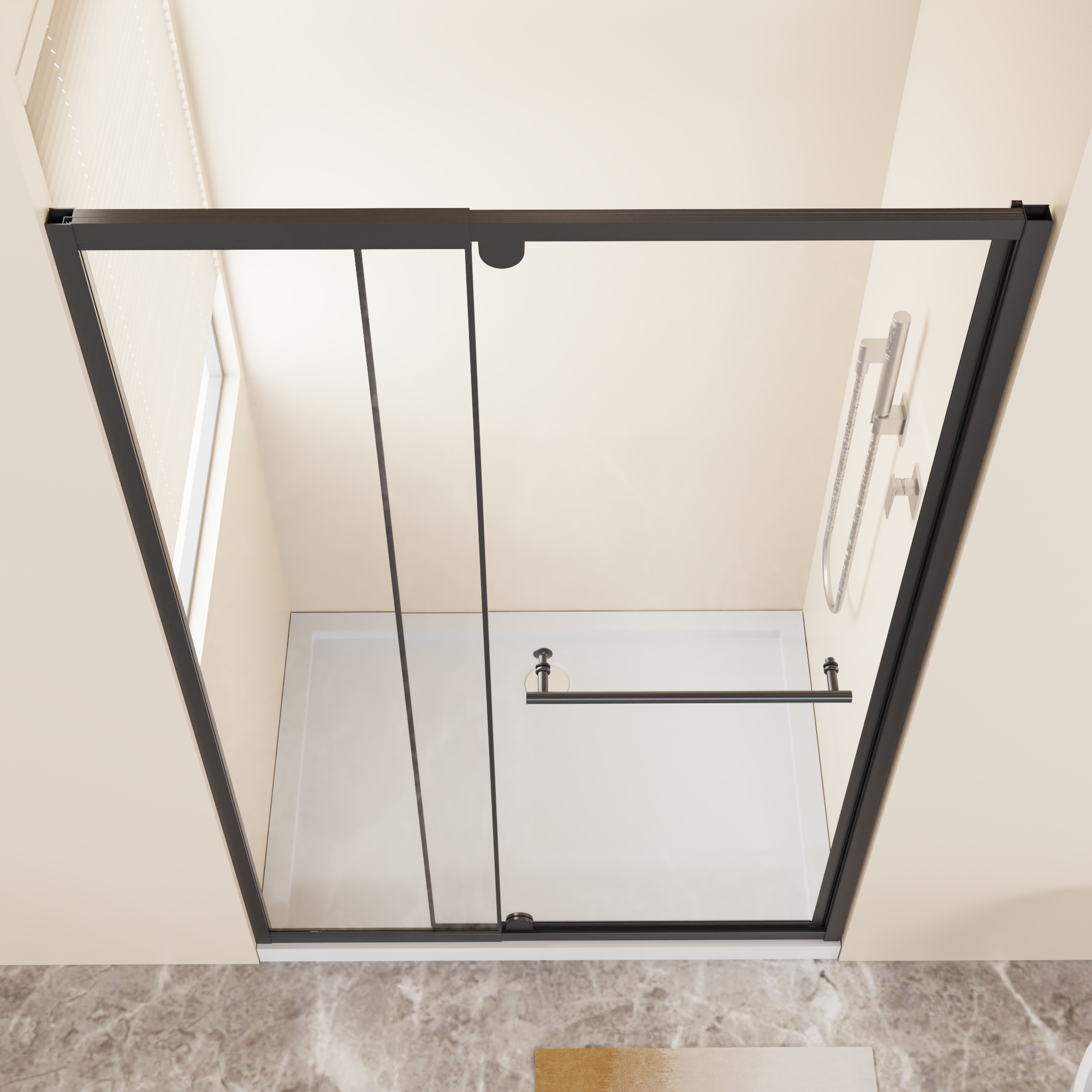 44-48 x 72 in Black Pivot Shower Door - 44-48 x 72 in / Black view 3