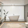 67" Acrylic Freestanding Slipper Bathtub: Gloss White Finish, Chrome Overflow & Pop-Up Drain