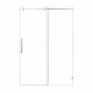 Sliding shower door 60x76 inch chrome finish front view