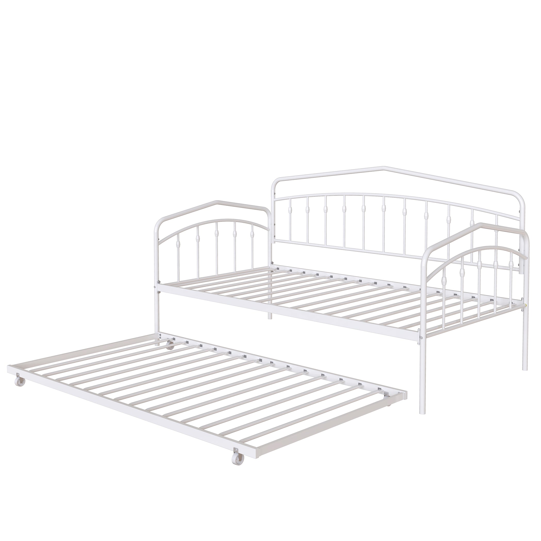 Fox Twin Daybed with Twin Trundle, White