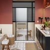 48-60 x 72 in Soft-Close Dual Sliding Shower Door - 48 x 72 in / Matte Black view 1