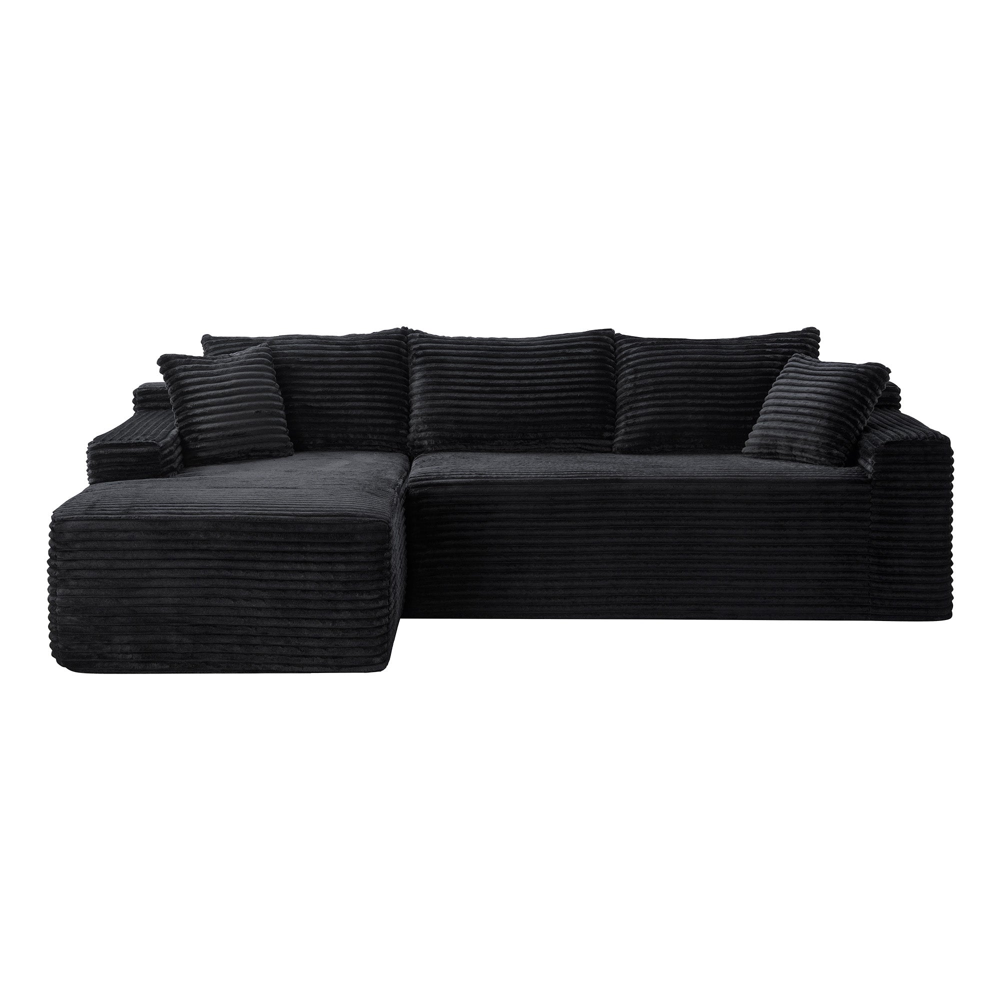 94.5 inch cloud sectional sofa deep seat corner couch back view