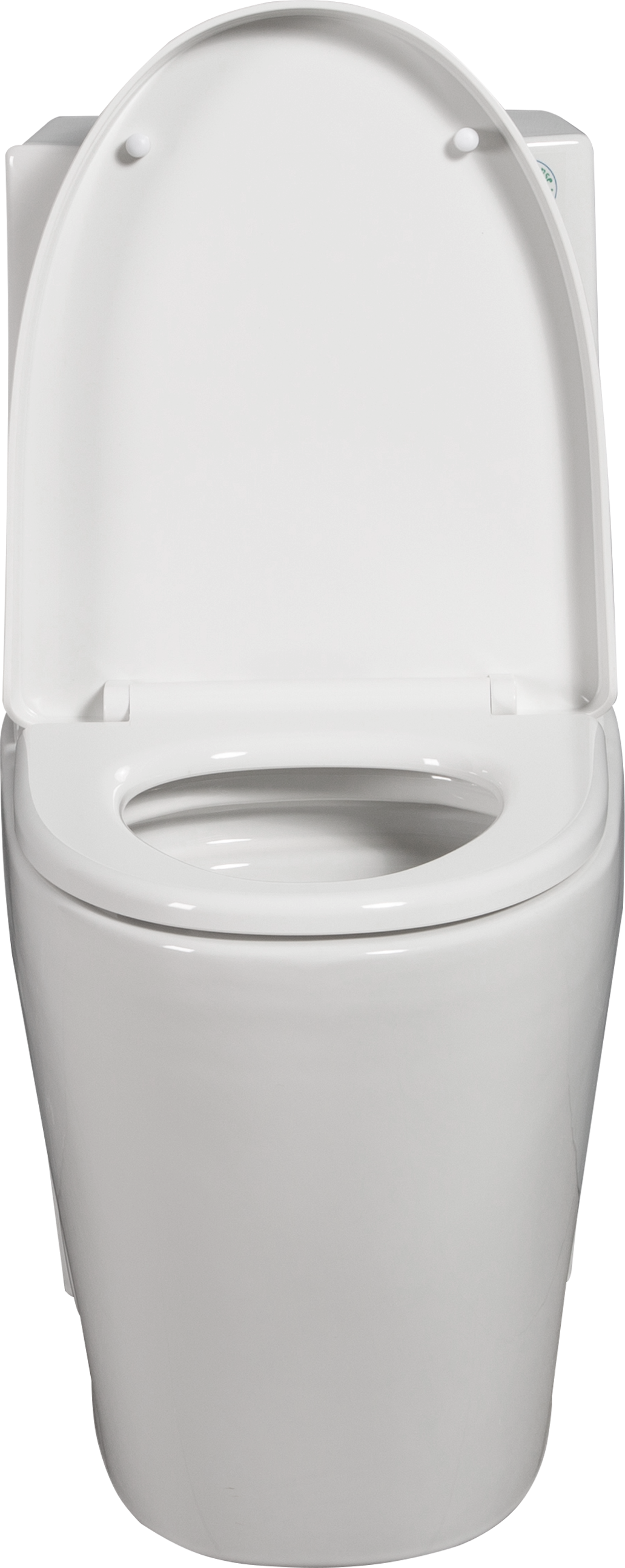 One-Piece Toilet, 1.1/1.60 GPF Water-Efficient Dual-Flush Elongated Comfort Height Floor Mounted, Standard-Size Toilet with Soft Closing Seat Included, Glossy White 23T01-GW-1