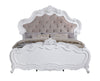 Latisha Fabric & White Finish E. King Bed