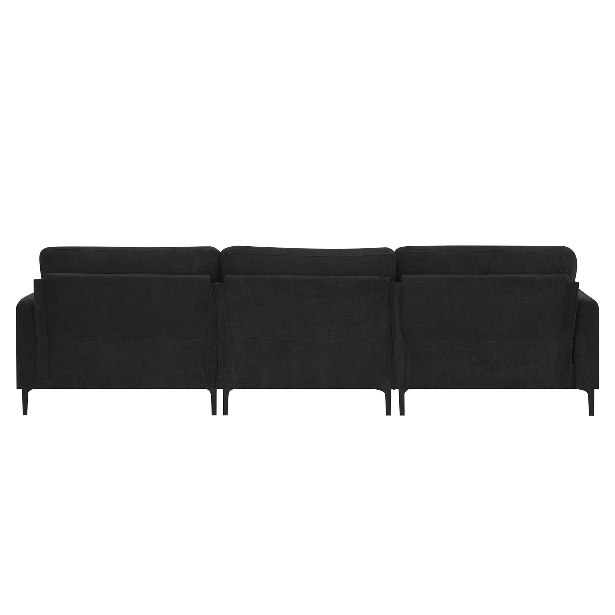 [VIDEO provided] [New] 103.5*59" Modern L-shaped Sectional Sofa, 4-seat Velvet Fabric Couch Set with Convertible Ottoman,Freely Combinable Sofa for Living Room, Apartment, Office,Apartment,2 Colors