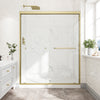 55-60 x 72 in Brushed Gold Double Bypass Shower Door - 55-60 x 72 in / Brushed Gold view 1