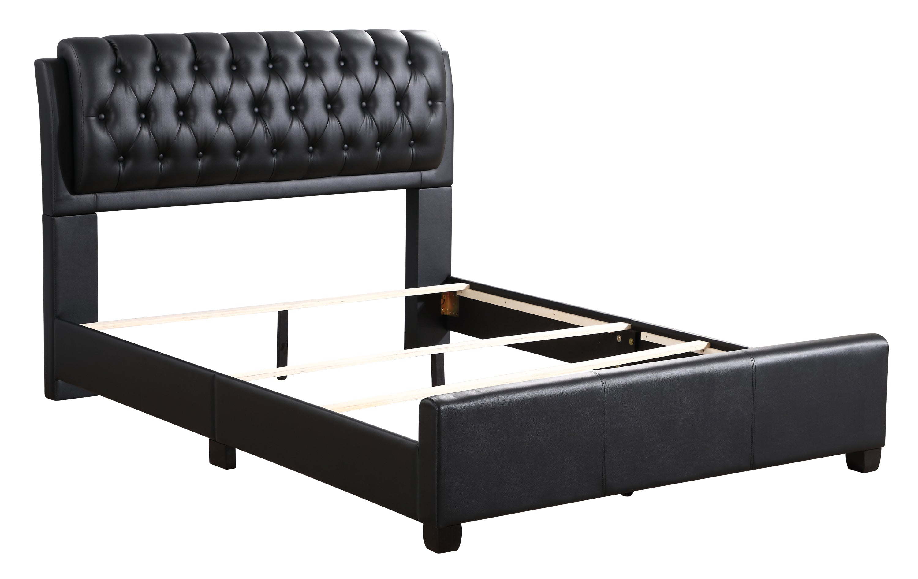 Contemporary Black King-Sized Bed For Relaxation