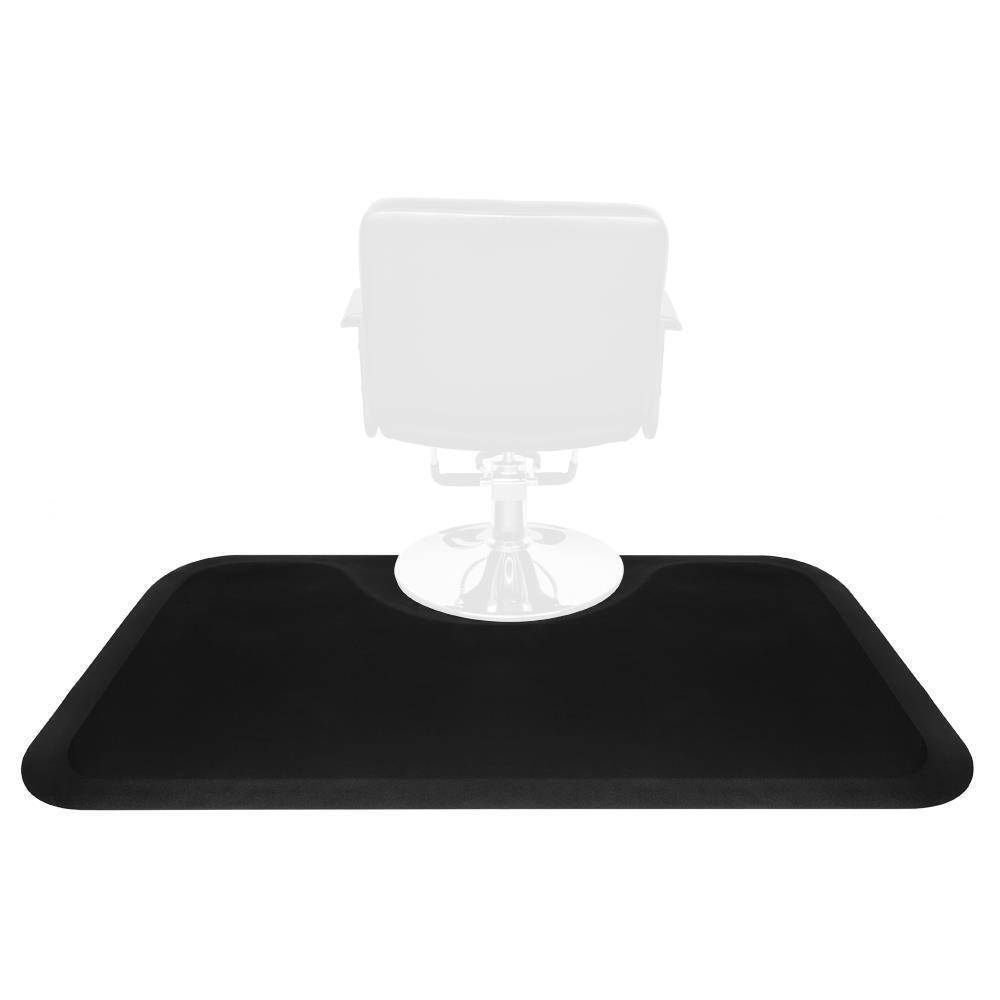 Black Rectangle 5'x3' Anti-Fatigue Floor Mat for Barber Salon & Spa Equipment