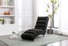 Fabric chaise lounge recliner single-seat, angled view