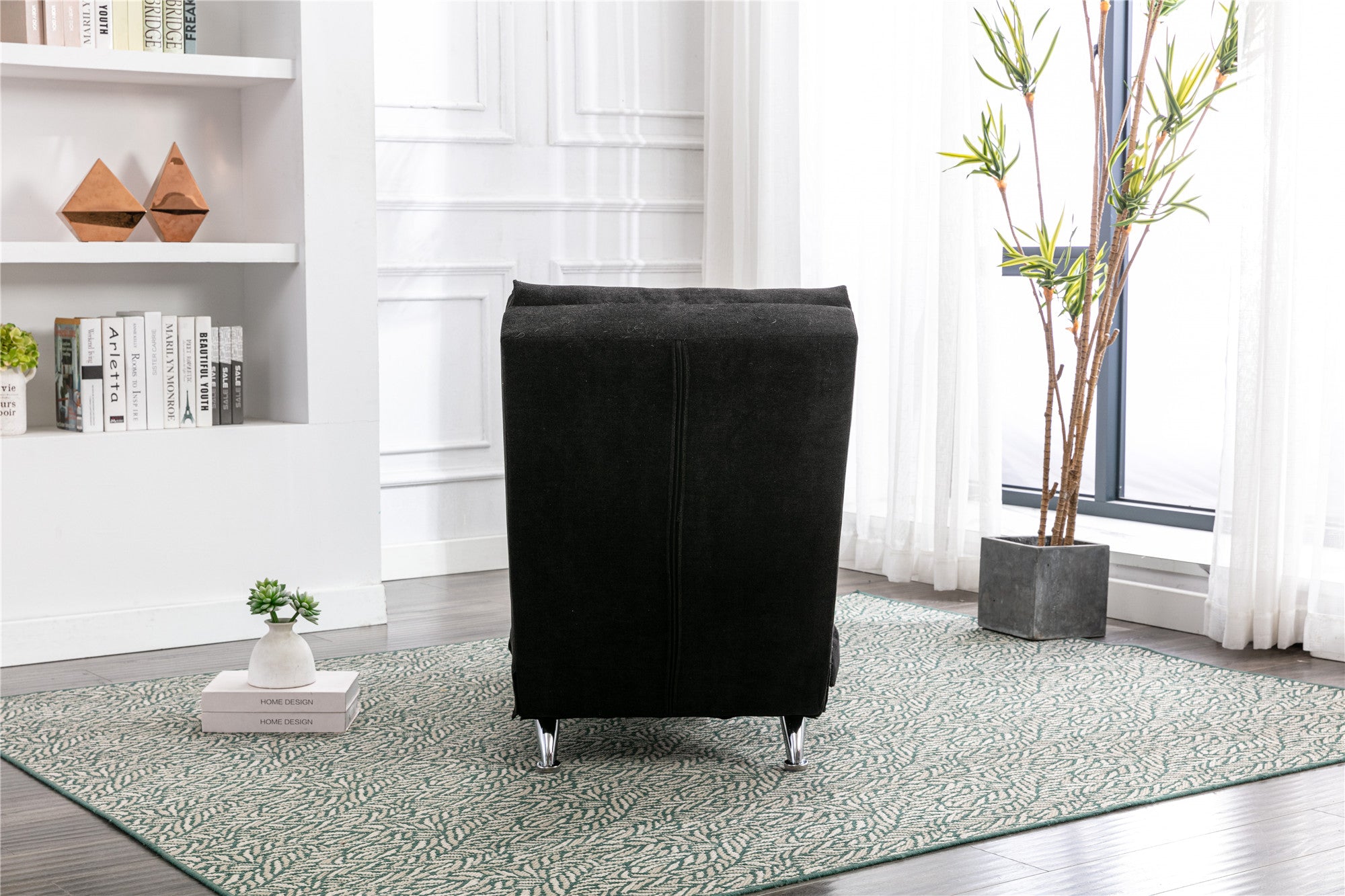 Modern chaise lounge recliner with vibration for bedroom, upholstery detail