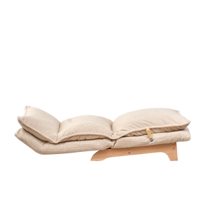 Foldable reclining single sofa lounge chair, casual leisure style, front view