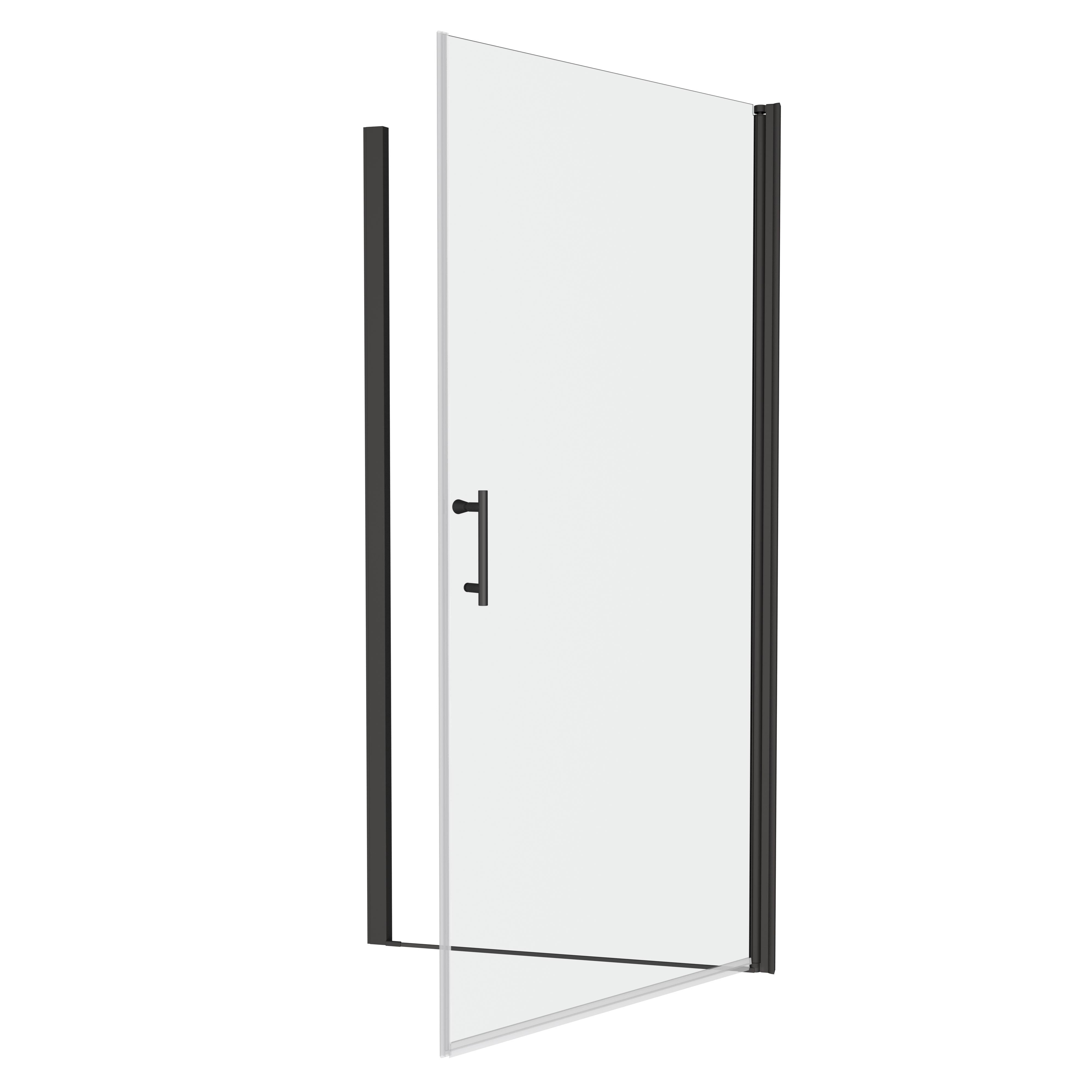 Universal pivot shower door 1/4 inch tempered glass, hinge detail