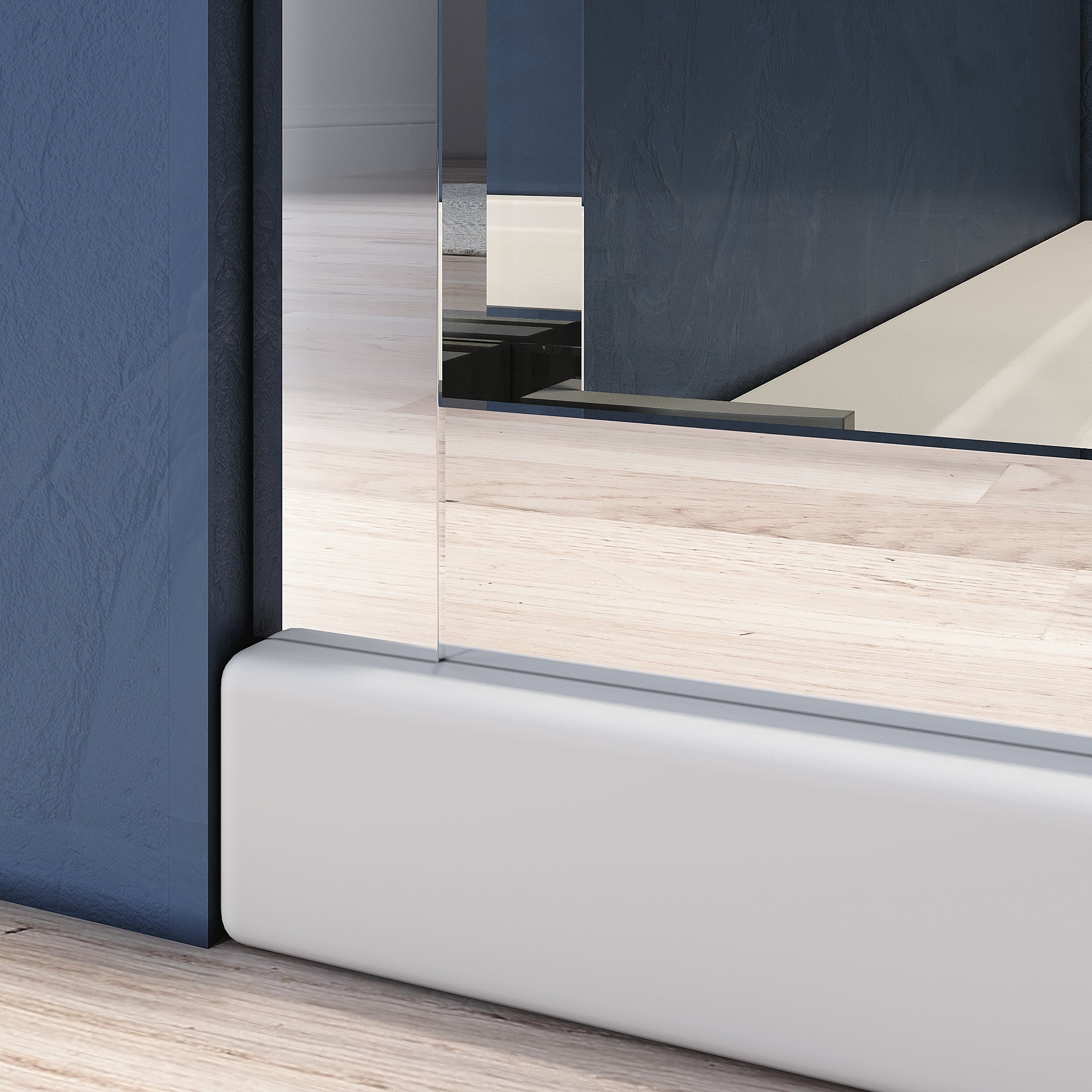 44-54 x 72 in Adjustable Semi-Frameless Shower Door - 44-48 x 72 in / Chrome view 5